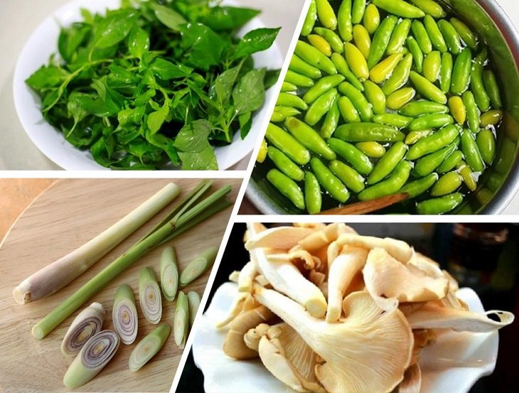 Đồ ăn đi kèm Lẩu Cá Chạch Đồng Nấu Măng Chua