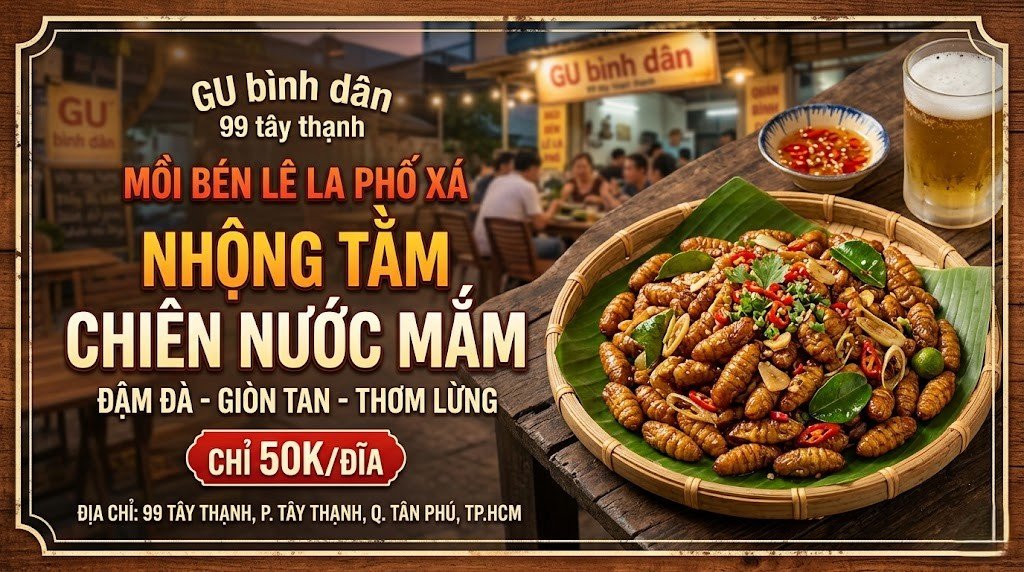 Nhộng Tằm Chiên Nước Mắm GU Bình Dân