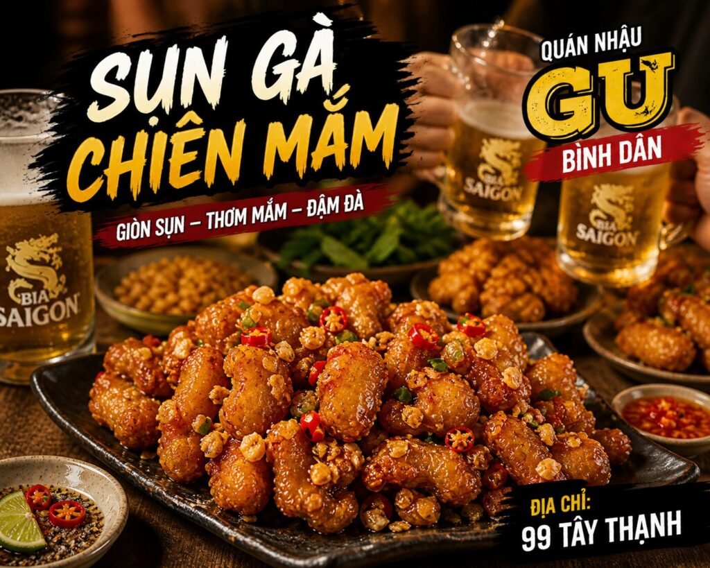 Sụn Gà Chiên Mắm tại GU bình dân