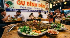Cá lóc đồng chiên sả tại GU bình dân
