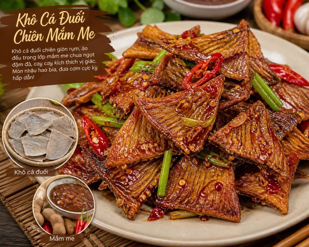 Khô Cá Đuối Chiên Mắm Me Tại GU Bình Dân