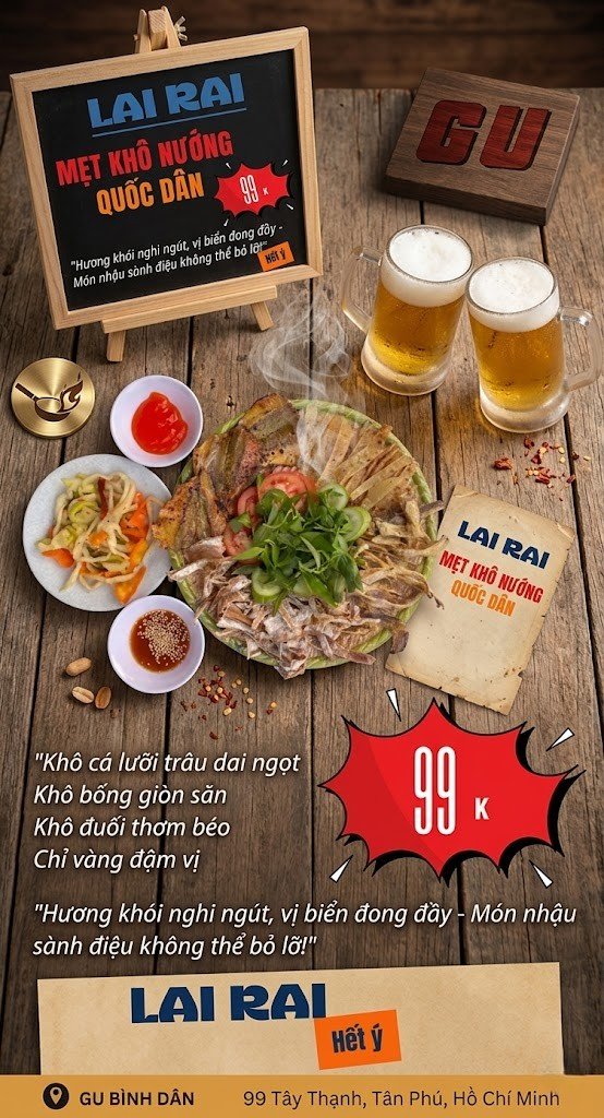 Mẹt Khô Nướng Quốc Dân tại Gu Bình Dân