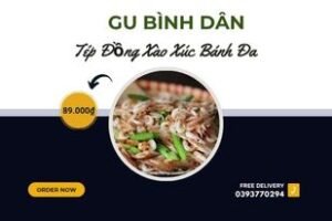 Tép Đồng Xào Xúc Bánh Đa