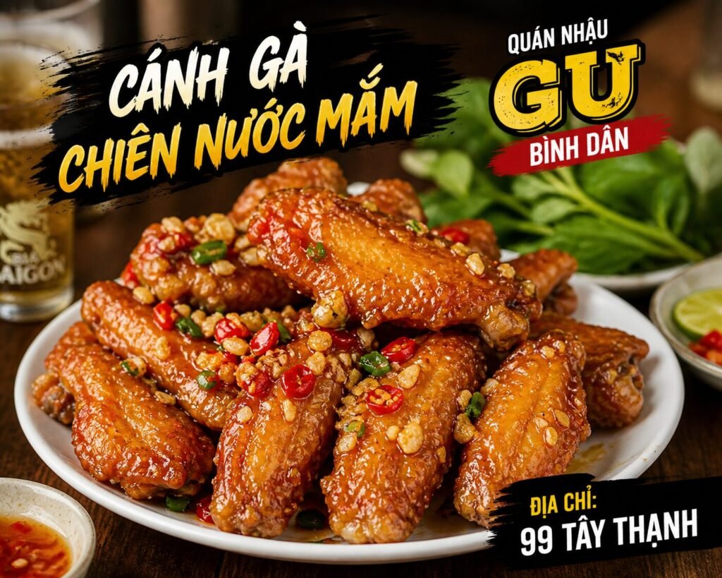 Cánh Gà Chiên Nước Mắm tại GU Bình Dân