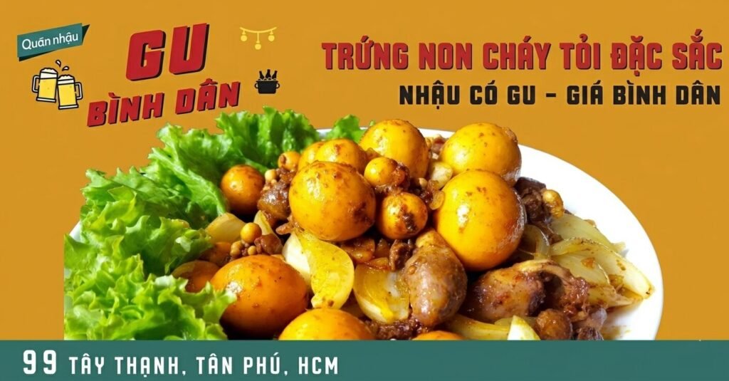 Trứng Non Cháy Tỏi