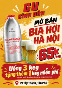 Bia hơi hà nội có bán tại Gu Bình Dân tây Thạnh Tân Phú